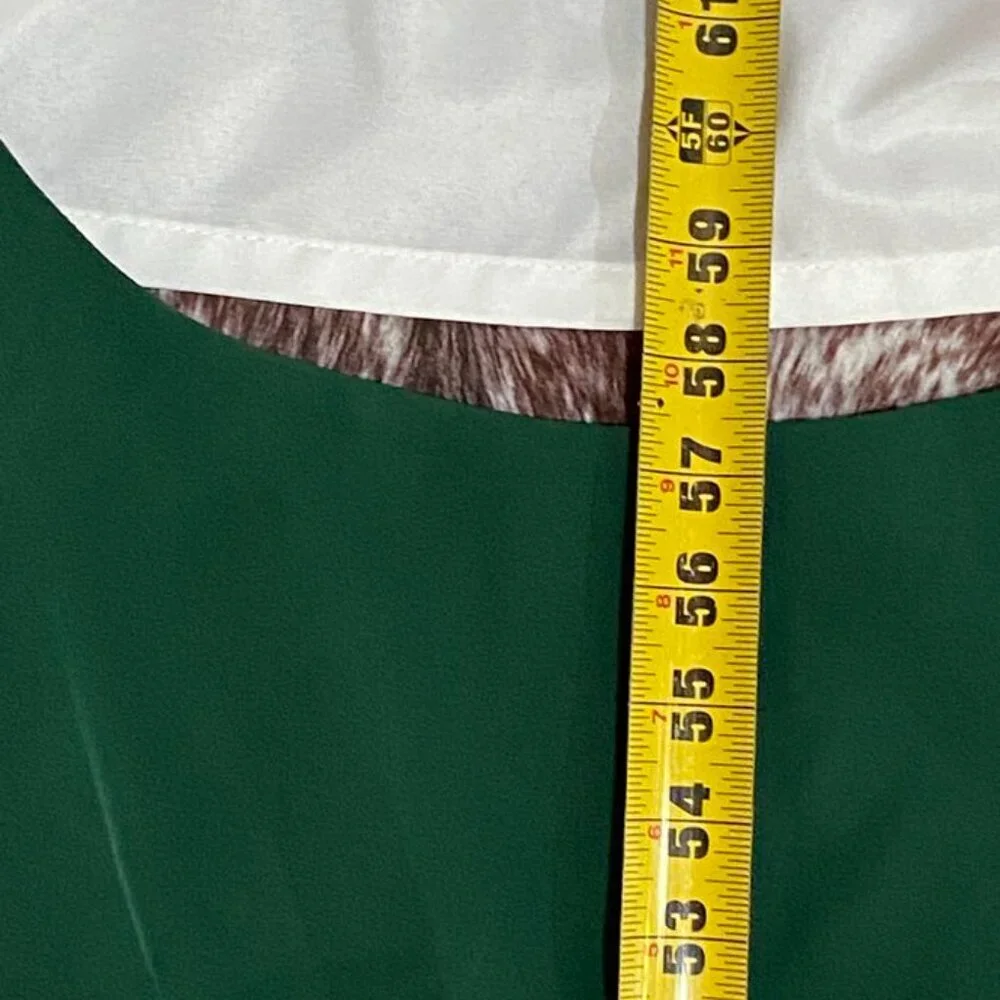 Eliza J Sleeveless Ruffle Front Floor Length Gown Hunter Green 12 - Picture 9 of 16